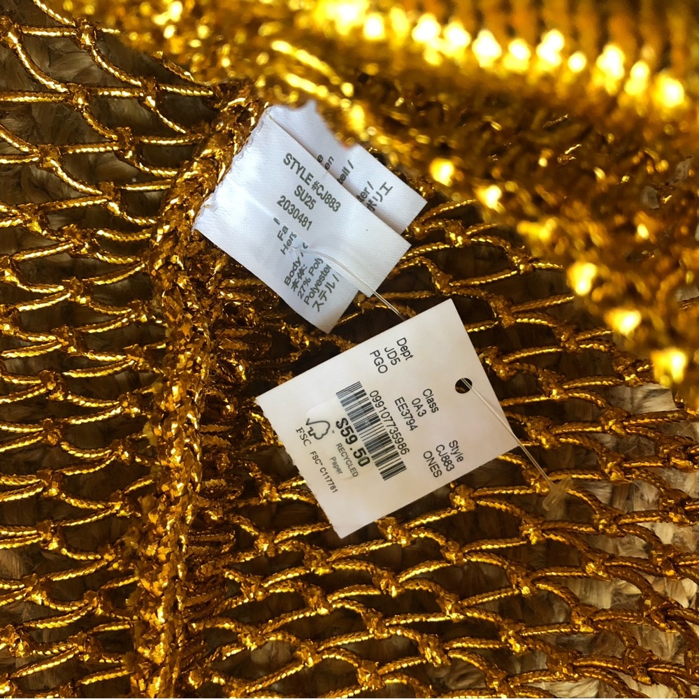 New w Tag: J Crew small Cadiz handknotted shoulder bag in metallic - Picture 5 of 10